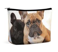 KLWQR Cute French Bulldog Makeup Bag for Purse Waterproof Cosmetic Bags Makeup Pouch with Zipper Travel Toiletry Bag Organizer for Women Ladies, style, One size
