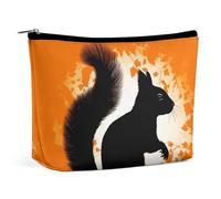 KLWQR Cute Squirrel Silhouette Makeup Bag for Purse Waterproof Cosmetic Bags Makeup Pouch with Zipper Travel Toiletry Bag Organizer for Women Ladies, style, One size