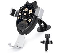 KLWQR Decorative Container Car Phone Mount Stand Hands Free Cell Phone Holder Non-Slip Ultra Stable Car Phone Holder Universal Fit Automobile Clamp Cradle Compatible with Most Cell Phones