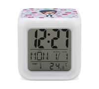 KLWQR Digital LED Color Change Alarm Clock, Cute Nurse Wake-up Clock with Temperature, Home Decor Alarm Clock with Night Light for Home Bedroom Office
