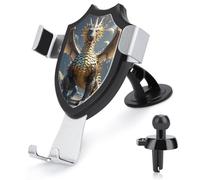 KLWQR Golden Dragon Car Phone Mount Stand Hands Free Cell Phone Holder Non-Slip Ultra Stable Car Phone Holder Universal Fit Automobile Clamp Cradle Compatible with Most Cell Phones