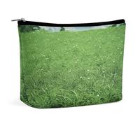 KLWQR Green Lawn Makeup Bag for Purse Waterproof Cosmetic Bags Makeup Pouch with Zipper Travel Toiletry Bag Organizer for Women Ladies, style, One Size