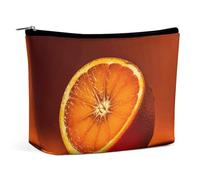 KLWQR Half An Orange Makeup Bag for Purse Waterproof Cosmetic Bags Makeup Pouch with Zipper Travel Toiletry Bag Organizer for Women Ladies, style, One Size