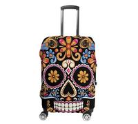 KLWQR Hand Drawn Skull Luggage Cover Dustproof Travel Suitcase Cover Elastic Suitcase Protector Fit 19-32 Inch Luggage，, style, M