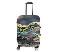 KLWQR Leopard Little Gecko Luggage Cover Dustproof Travel Suitcase Cover Elastic Suitcase Protector Fit 19-32 Inch Luggage，, style, M