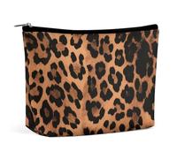 KLWQR Leopard Pattern Makeup Bag for Purse Waterproof Cosmetic Bags Makeup Pouch with Zipper Travel Toiletry Bag Organizer for Women Ladies, style, One size