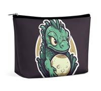 KLWQR Little Green Dragon's Egg Makeup Bag for Purse Waterproof Cosmetic Bags Makeup Pouch with Zipper Travel Toiletry Bag Organizer for Women Ladies, style, One Size