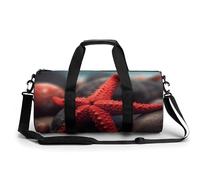 KLWQR Little Red Starfish Sport Gym Duffle Travel Bag for Women Men Overnight Weekender Bag with Shoe Compartment,Wet Pocket, 17.7in/9in/9in, style-39, style-39, 17.7in/9in/9in