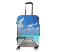 KLWQR Maldives Holidays Luggage Cover Dustproof Travel Suitcase Cover Elastic Suitcase Protector Luggage Sleeves Fit 19-32 Inch Luggage,, style, XL