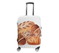 KLWQR Painted Bread Luggage Cover Dustproof Travel Suitcase Cover Elastic Suitcase Protector Luggage Sleeves Fit 19-32 Inch Luggage,, style, M