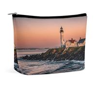 KLWQR Portland River Lighthouse Sunrise Makeup Bag for Purse Waterproof Cosmetic Bags Makeup Pouch with Zipper Travel Toiletry Bag Organizer for Women Ladies, style, One size