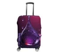 KLWQR Purple Water Drops Luggage Cover Dustproof Travel Suitcase Cover Elastic Suitcase Protector Luggage Sleeves Fit 19-32 Inch Luggage, style-38, L