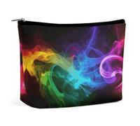KLWQR Rainbow Smoke Makeup Bag for Purse Waterproof Cosmetic Bags Makeup Pouch with Zipper Travel Toiletry Bag Organizer for Women Ladies, style, One Size