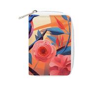 KLWQR RFID Credit Card Holder Wallets for Women Cute Small Leather Ladies Cardholder Wallets Bluebird on The Branch Card Organizer Case with Zipper, style, 16x11.5cm