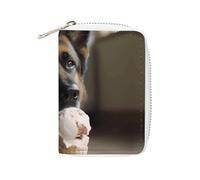 KLWQR RFID Credit Card Holder Wallets for Women Cute Small Leather Ladies Cardholder Wallets Dog Who Likes Ice Cream Card Organizer Case with Zipper, style, 16x11.5cm