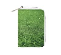 KLWQR RFID Credit Card Holder Wallets for Women Cute Small Leather Ladies Cardholder Wallets Green Lawn Card Organizer Case with Zipper, style, 16x11.5cm