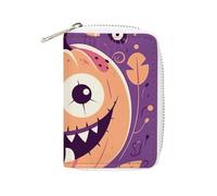 KLWQR RFID Credit Card Holder Wallets for Women Cute Small Leather Ladies Cardholder Wallets Halloween Monster Card Organizer Case with Zipper, style, 16x11.5cm