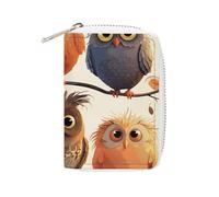 KLWQR RFID Credit Card Holder Wallets for Women Cute Small Leather Ladies Cardholder Wallets Owls Birds Card Organizer Case with Zipper, style, 16x11.5cm