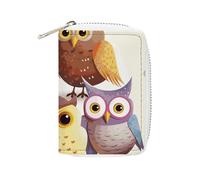 KLWQR RFID Credit Card Holder Wallets for Women Cute Small Leather Ladies Cardholder Wallets Owls Birds Card Organizer Case with Zipper, style, 16x11.5cm