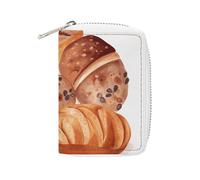 KLWQR RFID Credit Card Holder Wallets for Women Cute Small Leather Ladies Cardholder Wallets Painted Bread Card Organizer Case with Zipper, style, 16x11.5cm