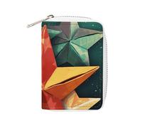 KLWQR RFID Credit Card Holder Wallets for Women Cute Small Leather Ladies Cardholder Wallets Paper Cut Stars Card Organizer Case with Zipper, style, 16x11.5cm