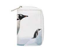 KLWQR RFID Credit Card Holder Wallets for Women Cute Small Leather Ladies Cardholder Wallets Penguin Card Organizer Case with Zipper, style, 16x11.5cm