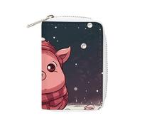 KLWQR RFID Credit Card Holder Wallets for Women Cute Small Leather Ladies Cardholder Wallets Snowflake And Piggy Card Organizer Case with Zipper, style, 16x11.5cm