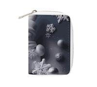 KLWQR RFID Credit Card Holder Wallets for Women Cute Small Leather Ladies Cardholder Wallets Snowman Stars And Snowflakes Card Organizer Case with Zipper, style, 16x11.5cm