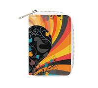 KLWQR RFID Credit Card Holder Wallets for Women Cute Small Leather Ladies Cardholder Wallets Stained Fantasy Glass Card Organizer Case with Zipper, style, 16x11.5cm
