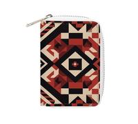 KLWQR RFID Credit Card Holder Wallets for Women Cute Small Leather Ladies Cardholder Wallets White And Crimson Card Organizer Case with Zipper, style, 16x11.5cm