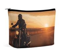 KLWQR Riding Into The Sunset Makeup Bag for Purse Waterproof Cosmetic Bags Makeup Pouch with Zipper Travel Toiletry Bag Organizer for Women Ladies, style, One Size