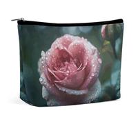 KLWQR Roses in The Rain Makeup Bag for Purse Waterproof Cosmetic Bags Makeup Pouch with Zipper Travel Toiletry Bag Organizer for Women Ladies, style, One Size