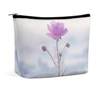 KLWQR Snowy Day And Flowers Makeup Bag for Purse Waterproof Cosmetic Bags Makeup Pouch with Zipper Travel Toiletry Bag Organizer for Women Ladies, style, One Size