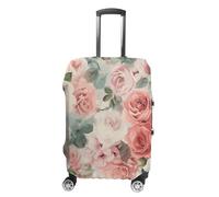 KLWQR Soft Color Pale Faded Mix of Roses Luggage Cover Dustproof Travel Suitcase Cover Elastic Suitcase Protector Luggage Sleeves Fit 19-32 Inch Luggage，, style, L