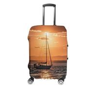 KLWQR Sunset Seascape Sailboat Floating Luggage Cover Dustproof Travel Suitcase Cover Elastic Suitcase Protector Fit 19-32 Inch Luggage，, style, L