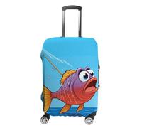 KLWQR Talking Fish Luggage Cover Dustproof Travel Suitcase Cover Elastic Suitcase Protector Luggage Sleeves Fit 19-32 Inch Luggage，, style, L