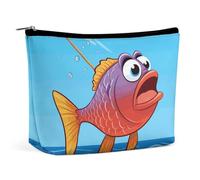 KLWQR Talking Fish Makeup Bag for Purse Waterproof Cosmetic Bags Makeup Pouch with Zipper Travel Toiletry Bag Organizer for Women Ladies, style, One Size