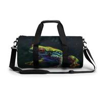 KLWQR There Is A Tree Frog Sport Gym Duffle Travel Bag for Women Men Overnight Weekender Bag with Shoe Compartment,Wet Pocket, 17.7in/9in/9in, style-14, style-14, 17.7in/9in/9in