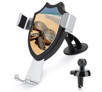 KLWQR Turtles on The Beach Car Phone Mount Stand Hands Free Cell Phone Holder Non-Slip Ultra Stable Car Phone Holder Universal Fit Automobile Clamp Cradle Compatible with Most Cell Phones