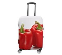 KLWQR Two Red Bell Peppers Luggage Cover Dustproof Travel Suitcase Cover Elastic Suitcase Protector Fit 19-32 Inch Luggage,, style, XL