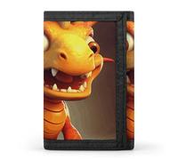 KLWQR Wallet for Women Men Trifold Wallets with Keychain Holder Funny DragonZipper Coin Purse RFID Credit Card Holder Cute Cash Purse