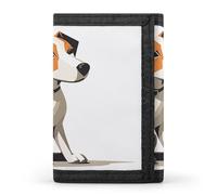 KLWQR Wallet for Women Men Trifold Wallets with Keychain Holder Sad DogZipper Coin Purse RFID Credit Card Holder Cute Cash Purse