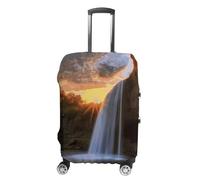 KLWQR Waterfall at Sunset Luggage Cover Dustproof Travel Suitcase Cover Elastic Suitcase Protector Fit 19-32 Inch Luggage,, style, M