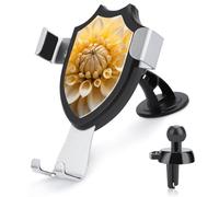 KLWQR White Dahlia Car Phone Mount Stand Hands Free Cell Phone Holder Non-Slip Ultra Stable Car Phone Holder Universal Fit Automobile Clamp Cradle Compatible with Most Cell Phones