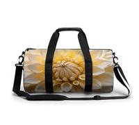KLWQR White Dahlia Sport Gym Duffle Travel Bag for Women Men Overnight Weekender Bag with Shoe Compartment,Wet Pocket, 17.7in/9in/9in, style, style, 17.7in/9in/9in
