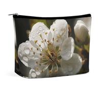 KLWQR White Pear Blossom Makeup Bag for Purse Waterproof Cosmetic Bags Makeup Pouch with Zipper Travel Toiletry Bag Organizer for Women Ladies, style, One Size