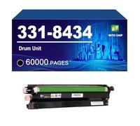 KLXFJ 331-8434 Drum Unit Compatible For Dell C2660dn C2665dnf C3760n C3760dn C3765dnf Color Multifunctional Printers, Yield Up To 60000 Pages,Black-1 Pack