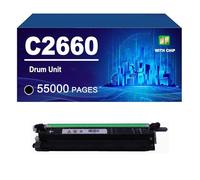 KLXFJ C2660 Drum Unit Compatible For Dell Color Printer C2660dn C2665dnf 3070F, High Yield 55000 Pages,Black-1 Pack