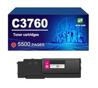 KLXFJ C3760 Toner Cartridges Compatible For Dell C2660dn C2665dnf C3760n C3760dn C3765dnf S3840cdn S3845cdn Printers, Yield Up To 55000 Pages,Magenta-1 Pack