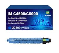 KLXFJ IM C4500 C6000 With Chip Compatible For Ricoh IM C4500 C6000 Printer, High Yield Toner 33000/ 22500 Pages,Cyan-1 Pack